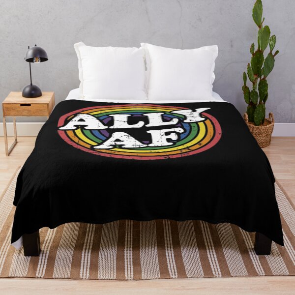Item preview, Ally AF rainbow flag for LGBT Pride month support gay LGBTQ designed and sold by Erik44a.