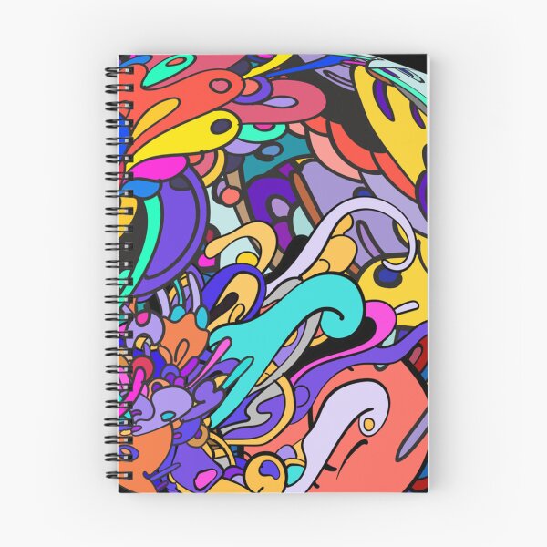Item preview, ZHC Copic Marker Space vibrant trippy doodles art   designed and sold by JoyReynol.