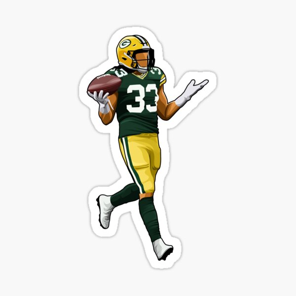 Green Bay Packers: Aaron Jones 2021 - NFL Removable Wall Adhesive Wall Decal Giant Athlete +2 Wall Decals 32W x 51H