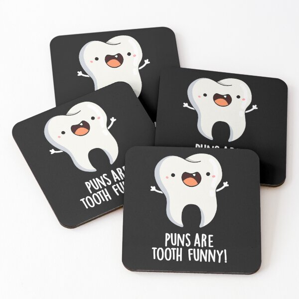 Item preview, Puns Are Tooth Funny Funny Dental Puns (Dark BG) designed and sold by punnybone.