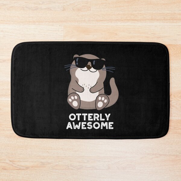 Item preview, Otterly Awesome Funny Otter Puns (Dark BG) designed and sold by punnybone.