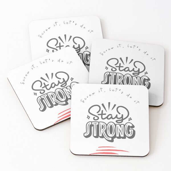 Item preview, Motivational quotes | Stay strong, screw it , let's do it  designed and sold by adee1122.