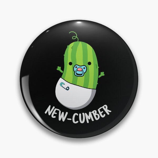 Item preview, New-cumber Funny Cucumber Puns (Dark BG) designed and sold by punnybone.