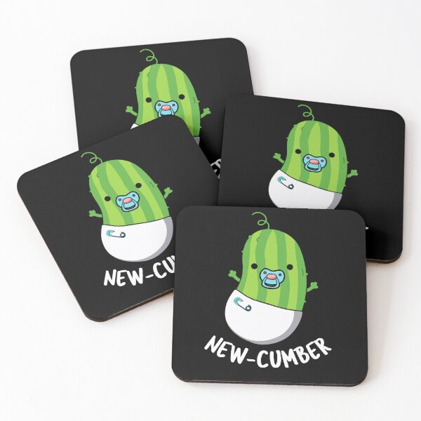 Item preview, New-cumber Funny Cucumber Puns (Dark BG) designed and sold by punnybone.