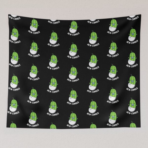 Item preview, New-cumber Funny Cucumber Puns (Dark BG) designed and sold by punnybone.