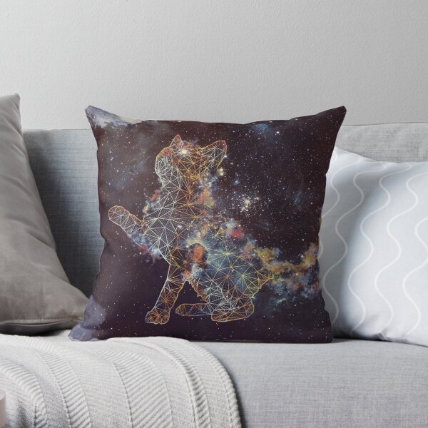 Celestial Cat Throw Pillow