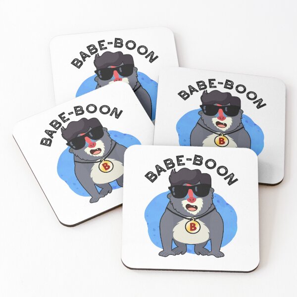 Item preview, Babe-boon Funny Animal Baboon Puns  designed and sold by punnybone.