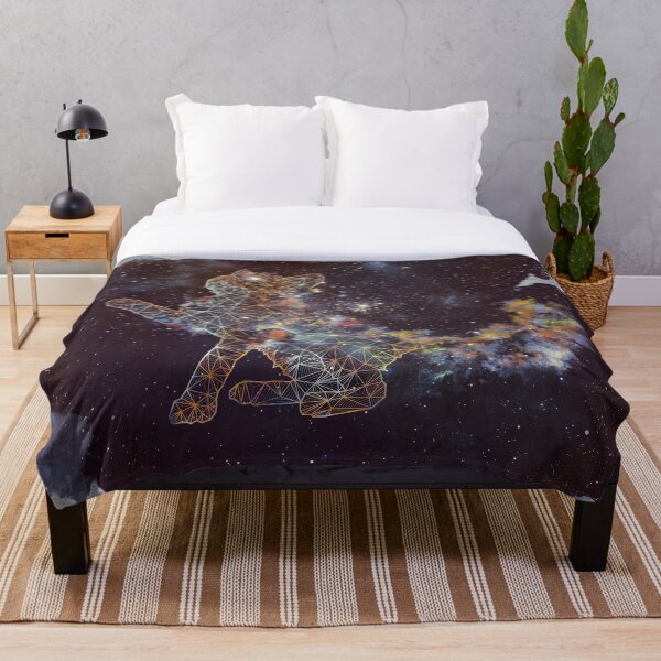 Celestial Cat Throw Blanket