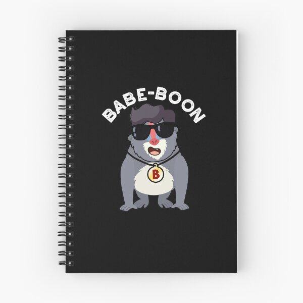 Item preview, Babe-boon Funny Animal Baboon Puns (Dark BG) designed and sold by punnybone.