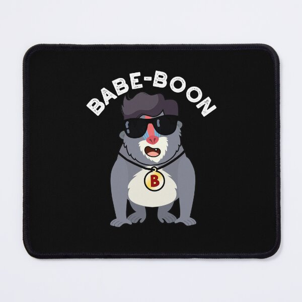 Item preview, Babe-boon Funny Animal Baboon Puns (Dark BG) designed and sold by punnybone.