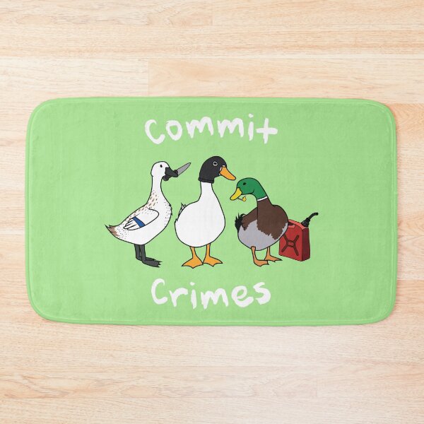 Item preview, " Commit Crimes " Funny Duck Design ( White text version ) designed and sold by Neon-Wolf.