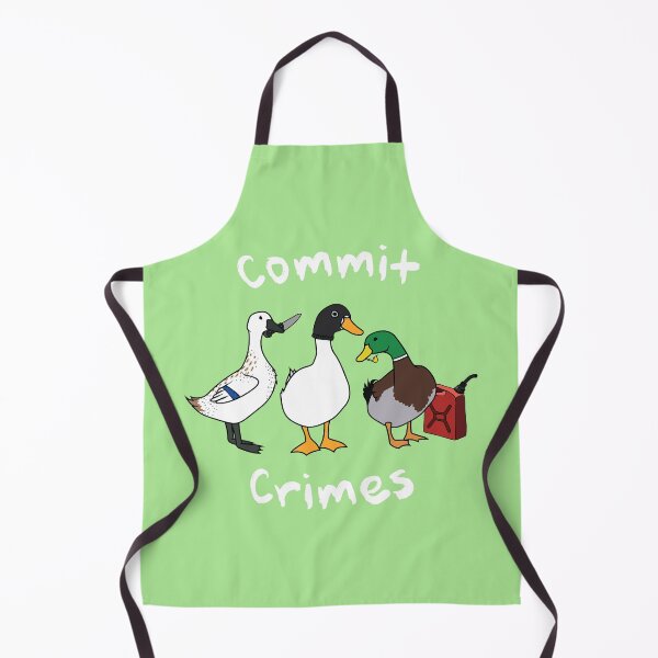 Item preview, " Commit Crimes " Funny Duck Design ( White text version ) designed and sold by Neon-Wolf.