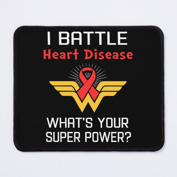 Item preview, I Battle Heart Disease What's Your Super Power Support Heart Disease Warrior Gifts designed and sold by Sabfit.