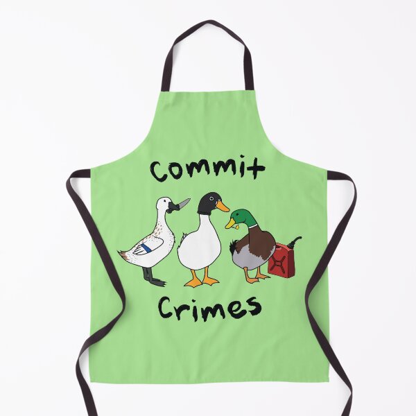 Item preview, " Commit Crimes " Funny Duck Design ( Black text version ) designed and sold by Neon-Wolf.