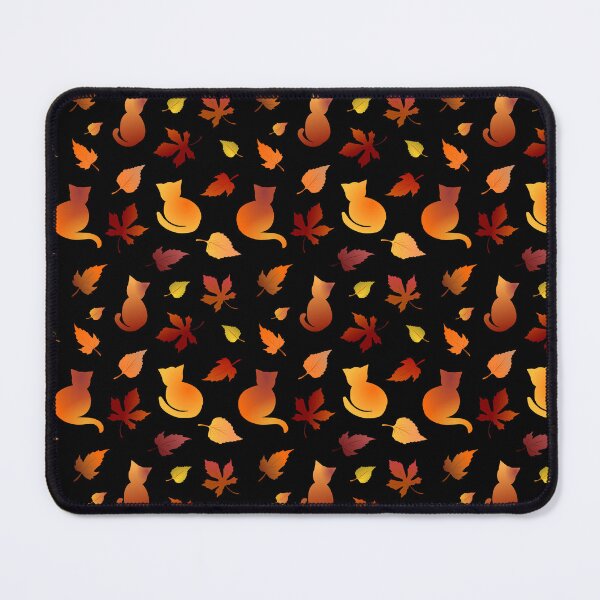 Item preview, Fall /Autumn leaves and Autumn colored cats pattern designed and sold by nutmegfairy.