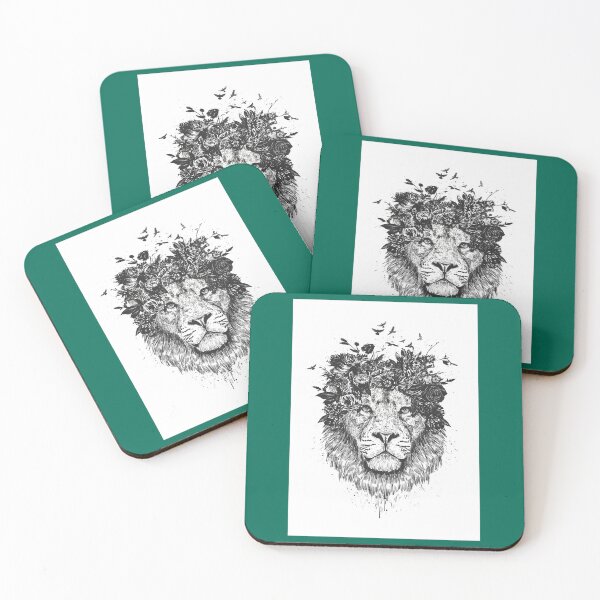 Item preview, Floral lion  bw     designed and sold by AbozLows3.
