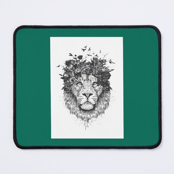 Item preview, Floral lion  bw     designed and sold by AbozLows3.