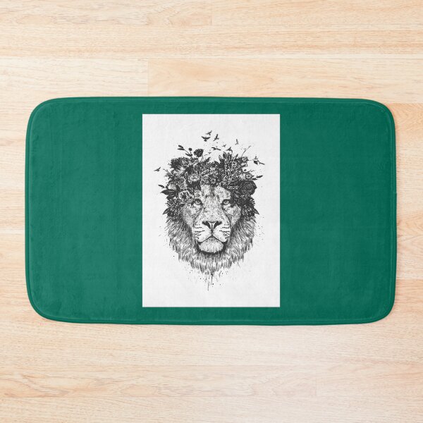 Item preview, Floral lion  bw     designed and sold by AbozLows3.
