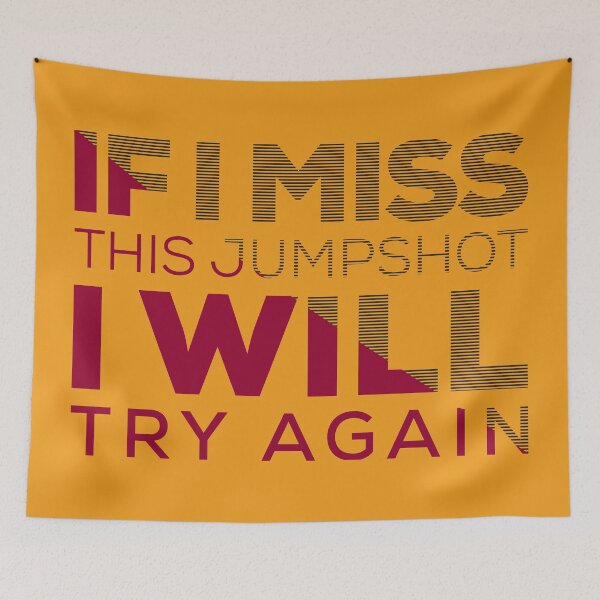 Item preview, If I Miss This Jumpshot I Will Try Again | Red and Black designed and sold by JenTrinhArt.
