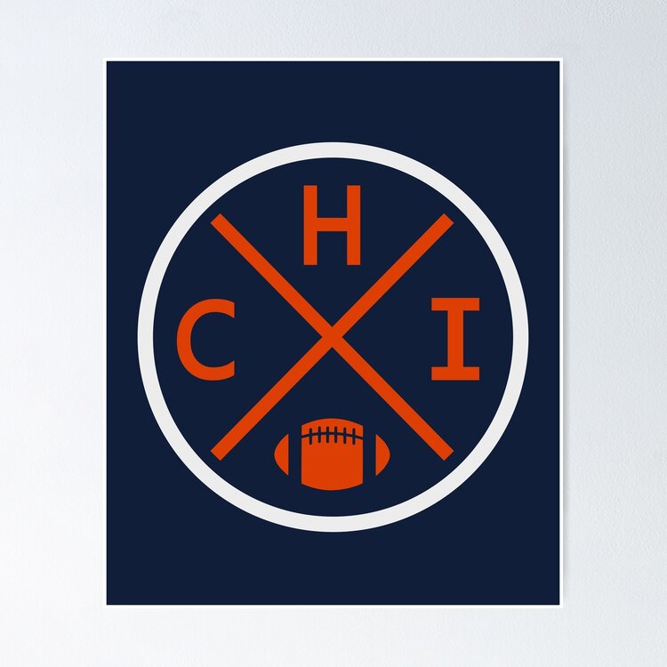 Retro Chicago Football Emblem Vintage CHI Sticker