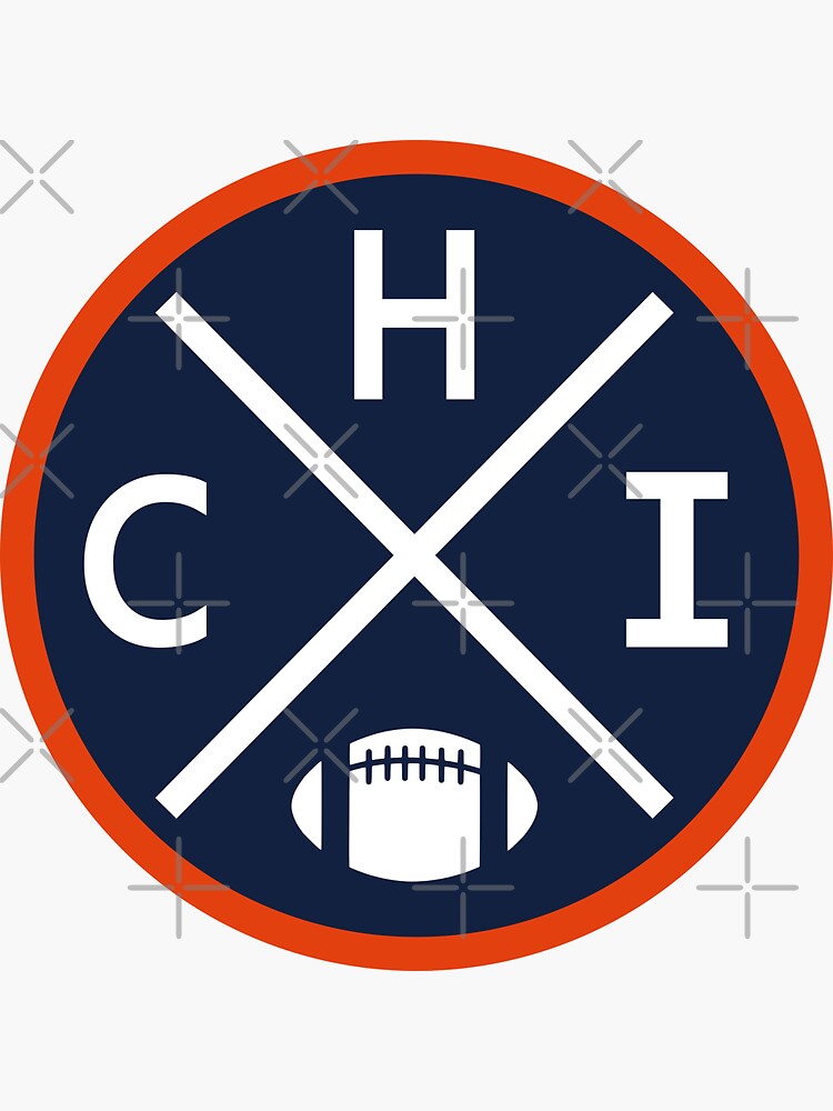 Retro Chicago Football Emblem Vintage CHI Sticker