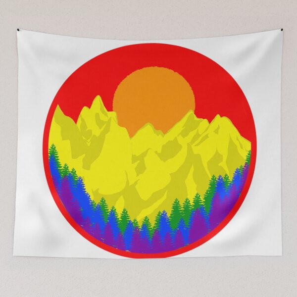 Item preview, Gay Flag Mountain Range designed and sold by GhostLight Illustrations.
