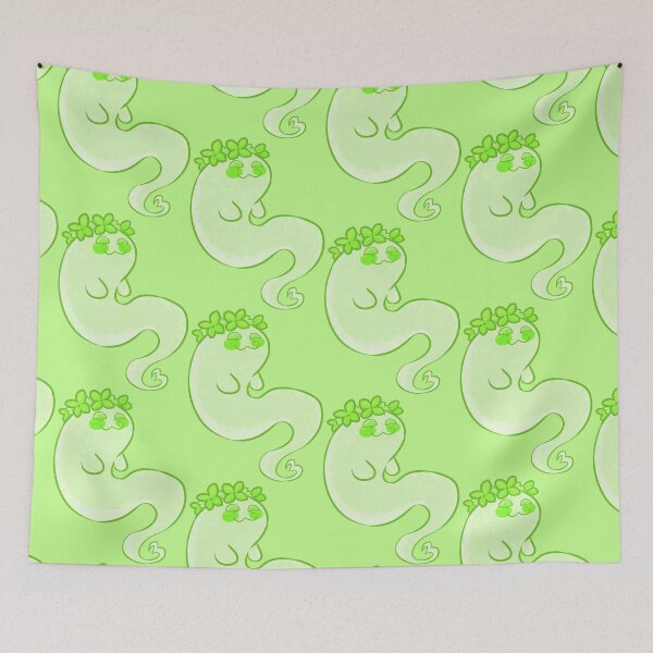 Item preview, Green Flowercrown Ghost designed and sold by Maplebreeze.