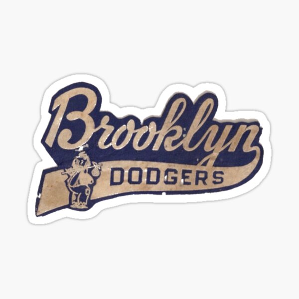 Defunct Brooklyn Dodgers baseball team emblem scratched style Sticker for  Sale by Qrea