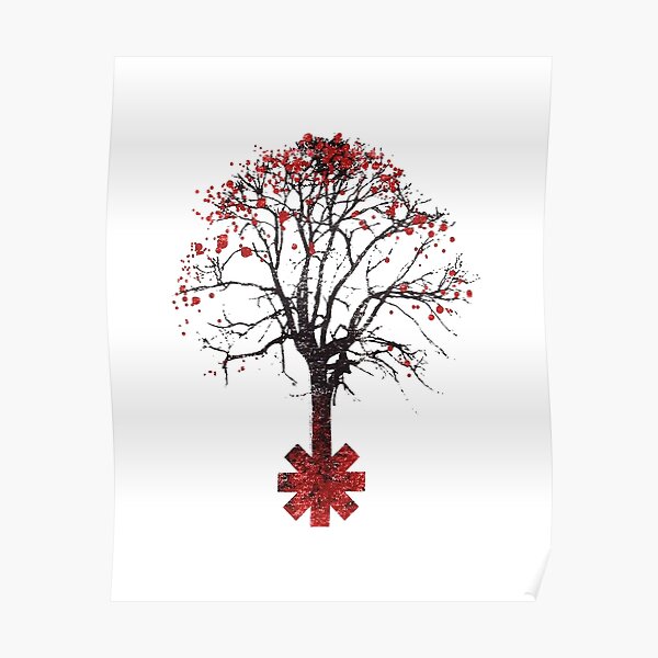 red flower tree Poster