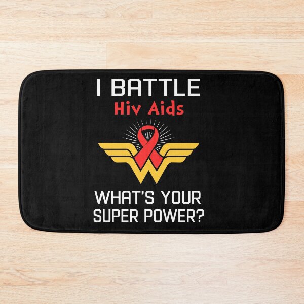 Item preview, I Battle Hiv Aids What's Your Super Power Support Hiv Aids Warrior Gifts  designed and sold by Sabfit.
