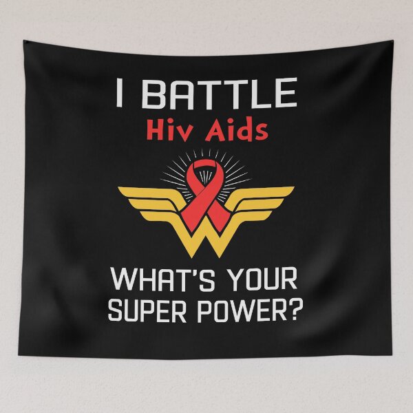 Item preview, I Battle Hiv Aids What's Your Super Power Support Hiv Aids Warrior Gifts  designed and sold by Sabfit.
