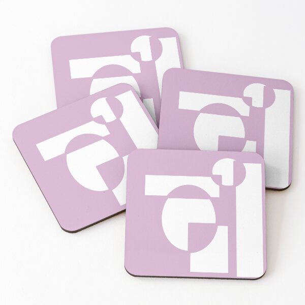 Item preview, Dusty Rose with White Shapes, EZonTHEi designed and sold by EZonThei.