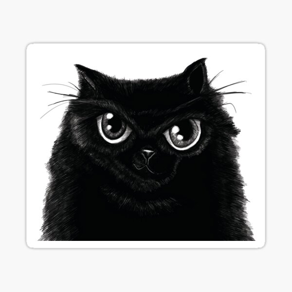 My Fat Black Cat Sticker