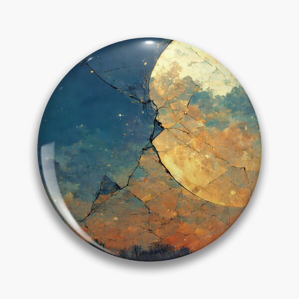 Item preview, Broken Moon Vintage Fresco Style designed and sold by Rocky Mountain Artistry.