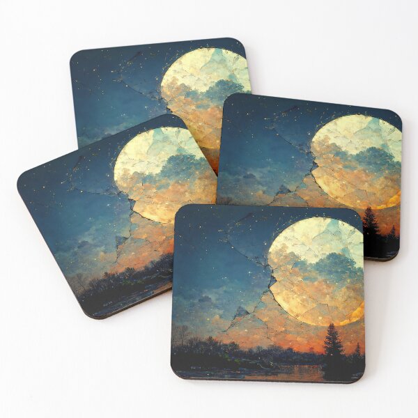 Item preview, Broken Moon Vintage Fresco Style designed and sold by Rocky Mountain Artistry.
