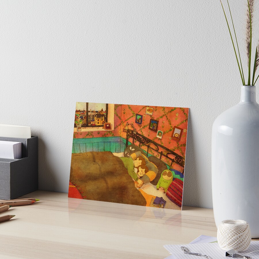 Napping together Art Board Print