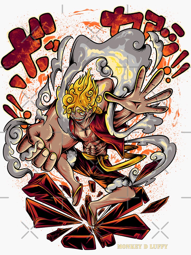 Luffy gear 5' Sticker