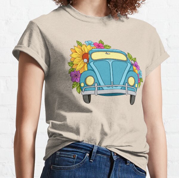Car Classic Kids / Childrens T-Shirt Retro Beetle Colour Vintage 