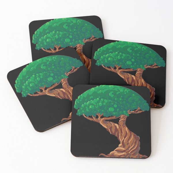 Item preview, Tree Illustration with Bright Green Foliage and Gnarled Brown Trunk designed and sold by Crystal Odenkirk.