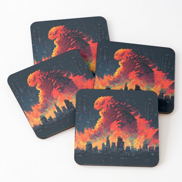 Item preview, Dinosaur in a city in flames designed and sold by lapart.