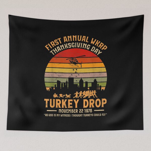 Item preview, WKRP Thanksgiving Turkey Drop God Is My Witness Turkeys Fly  designed and sold by AdonisShop.