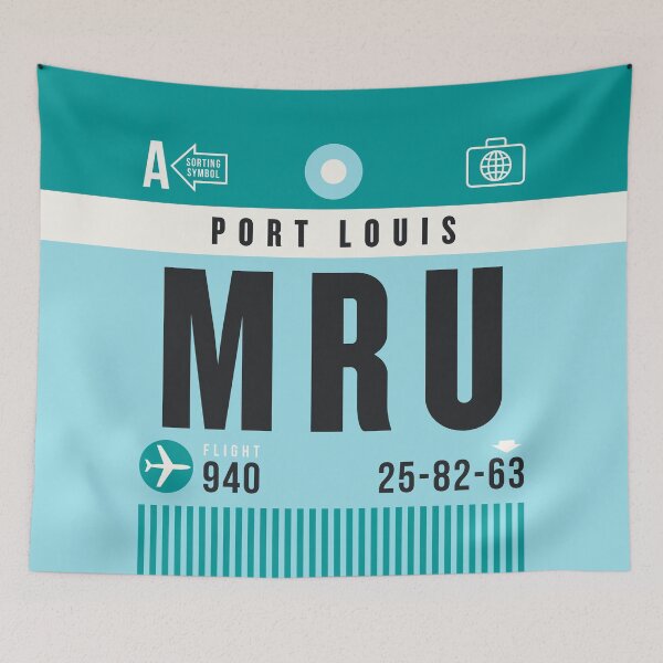 Item preview, Luggage Tag A - MRU Port Louis Mauritius designed and sold by VoodooCircus.