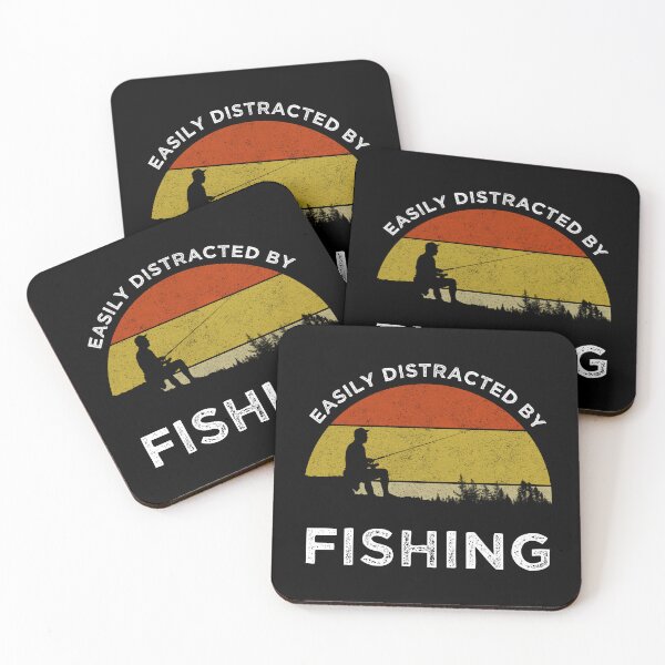 Item preview, Easily Distracted By Fishing designed and sold by Cat Lady Designs.