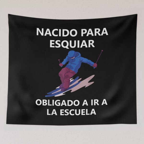 Item preview, Nacido Para Esquiar Obligado A Ir A La Escuela designed and sold by aumarian.