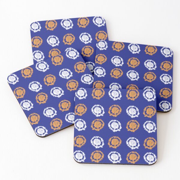 Item preview, Simple Indigo Blue And Orange Shibori tie dye Pattern  designed and sold by Tamas Das.