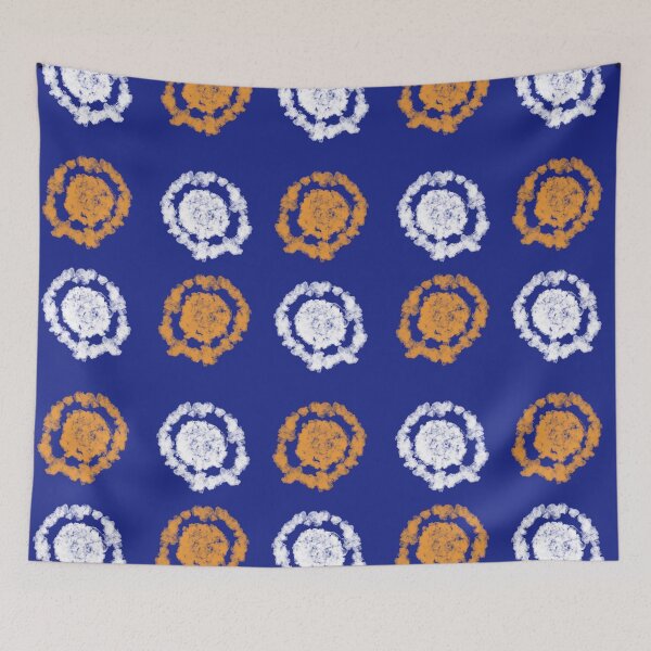 Item preview, Simple Indigo Blue And Orange Shibori tie dye Pattern  designed and sold by Tamas Das.