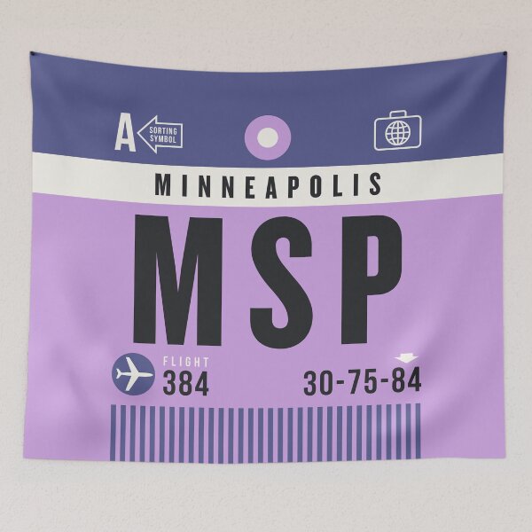 Item preview, Luggage Tag A - MSP Minneapolis USA designed and sold by VoodooCircus.