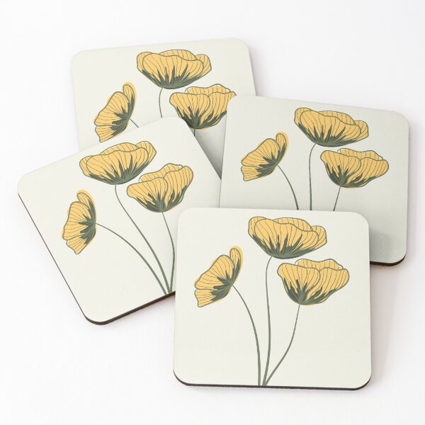 Artikelvorschau, Botanische gelbe Blumendrucke – einfaches Blumenfarben-Kunstdesign entworfen und verkauft von Softlife.