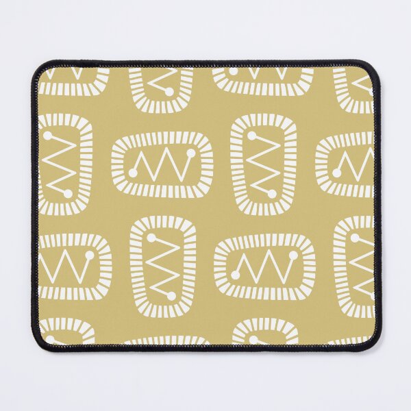 Item preview, Mid Century Modern Atomic Radar Abstract Pattern 843 Gold designed and sold by tonymagnerart.