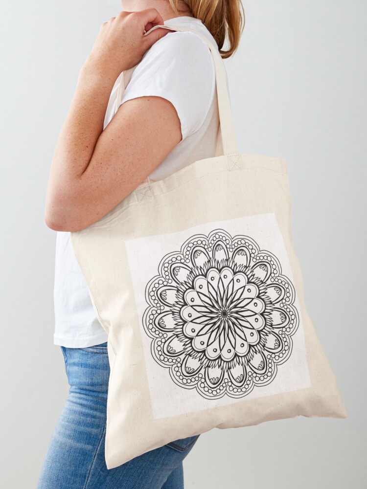 Coloriage pour adulte: femme | Tote bag